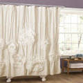Lush Decor Serena Ruffle Trim Shower Curtain