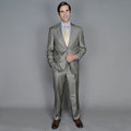 Men's Sand Stripe 2-button Suit
