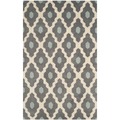 Safavieh Handmade Moroccan Chatham Dark Gray/ Ivory Contemporary Wool Rug (4' x 6')