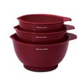 Kitchen Aid Three Classic Red Mixing Bowls