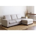 Sectional Sofa with Chaise in Light Grey
