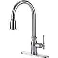 Fontaine Giordana Chrome Single-handle Pull Down Kitchen Faucet