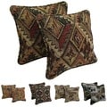 Blazing Needles 18-inch Tapestry Corded Pillow Set (Set of 2)