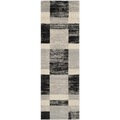 Safavieh Retro Modern Abstract Black/ Light Grey Distressed Rug (2'3 x 7')