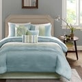 Madison Park Chester Green/ Blue 7-piece Comforter Set