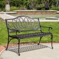 Virginia Outdoor Cast Aluminum Bench by Christopher Knight Home