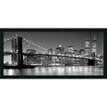 Framed Art Print 'Brooklyn Bridge' by Henri Silberman 38 x 18-inch