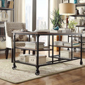 Nelson Industrial Modern Rustic Storage Desk by iNSPIRE Q Classic