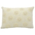 kathy ireland Pearl On Seed Beads Ivory Throw Pillow (10-inch x 14-inch) by Nourison