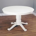 Simple Living Alexa Round Antique White Pedestal Dining Table
