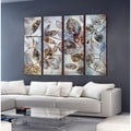 Hand-painted 'The Falling Leaf' 4-piece Gallery-wrapped Canvas Art Set