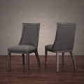Park Avenue Smoke Linen Dining Chair (Set of 2)