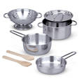 Melissa & Doug Let's Play House! Stainless Steel Pots & Pans Play Set