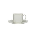 Red Vanilla Pinpoint White 3-ounce Espresso Cup and Saucer (Set of 6)