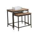 Trenton Distressed Pine and Metal Nesting Tables (Set of 2)