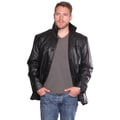 NuBorn Men's 'Clint' Black Leather 3-button Carcoat with 3M Thinsulate