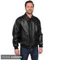 Excelled Men's Big and Tall 'A-2' Classic Leather Bomber Jacket