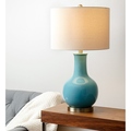 Abbyson Gourd Blue Ceramic Table Lamp