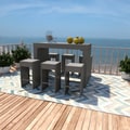 Handy Living Aldrich Grey 7-piece Indoor/ Outdoor Resin Rattan Barstool/ Table Set