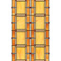 Arts and Crafts Stained Glass Window Film, Model T346-0437