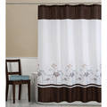 Maytex Angelina Embroidered Fabric Shower Curtain