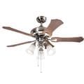 Kichler Lighting Traditional Brushed Nickel 52 inch Ceiling Fan with 3-light Kit and Reversable Blades