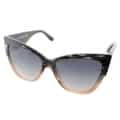 Tom Ford Anoushka Womens TF 371 20B Melange Grey Peach Plastic Cat-Eye Sunglasses