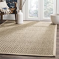 Safavieh Casual Natural Fiber Natural and Beige Border Seagrass Rug (6' x 9')