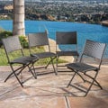 El Paso Outdoor Brown Wicker Folding Chair (Set of 4) by Christopher Knight Home