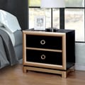 Furniture of America Lopex Contemporary Two-tone Black/Gold 3-drawer Nightstand