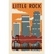 Little Rock, Arkansas - Woodblock - LP Artwork (Art Print - Multiple Sizes)