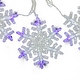 Set of 3 LED Lighted Blue and White Twinkling Dangling Snowflake Christmas Lights