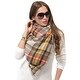 Women Plaid Blanket Shawl Scarf for Fashion Wear & Winter - 56" x 56"