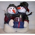 14 Inch Snowman Couple Indoor Holiday Decor Set