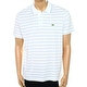 Lacoste NEW White Blue Mens Size Large L Classic-Fit Striped Polo Shirt