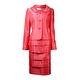 Le Suit Women's City Blooms Tiered Dupioni Skirt Suit