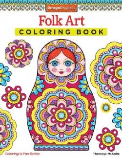 Folk Art Coloring Book (Paperback)