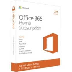 Microsoft Office 365 Home Subscription + Exclusive Upgrades and New Features - 5 PC/Mac, 5 Tablet, 5 User, 5 TB OneDrive Cloud S