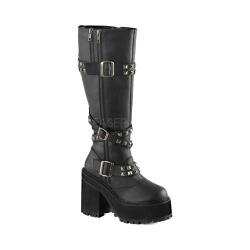 Women's Demonia Assault 203 Boot Black Vegan Leather