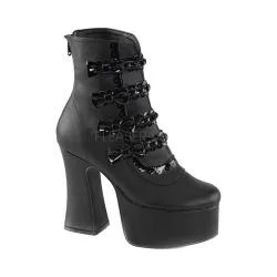 Women's Demonia Slush 60 Ankle Boot Black Vegan Leather/Patent