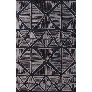 Hand-Tufted Tribal Pattern Blue\Gray (2x3) Area Rug