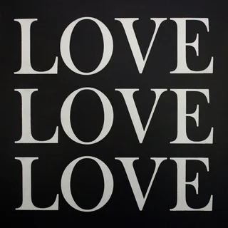 Love in Silver Hand Painted Canvas Wall Art