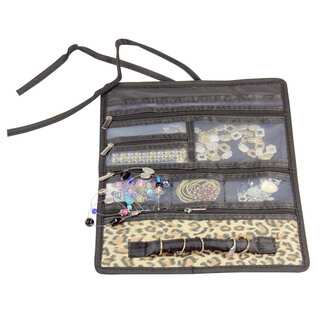 Household Essentials Leopard Travel Jewelry Roll