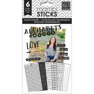 Me & My Big Ideas Pocket Pages Clear Stickers 6 Sheets/Pkg-Alpha Words - You Are The Best