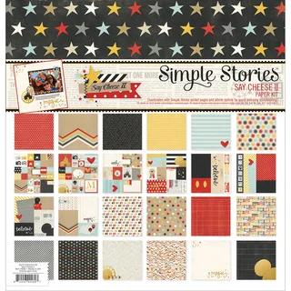 Simple Stories Paper Pack 12"X12" 12/Pkg-Say Cheese II
