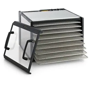 Excalibur D900CDSHD Stainless Steel Dehydrator 9-Tray Clear Door with Stainless Steel Trays