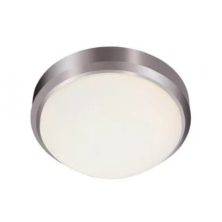 Cambridge Nickel Finish 2-light Flush Mount with Frosted Shade