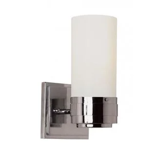 Cambridge 1-light Polished Chrome 5.25-inch Wall Sconce with White Glass