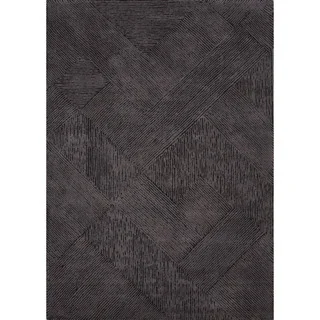Hand-Tufted Solid Pattern Black/Black (8' x 10') AreaRug