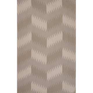 Flatweave Tribal Pattern Grey/ Black Area Rug (8x11)